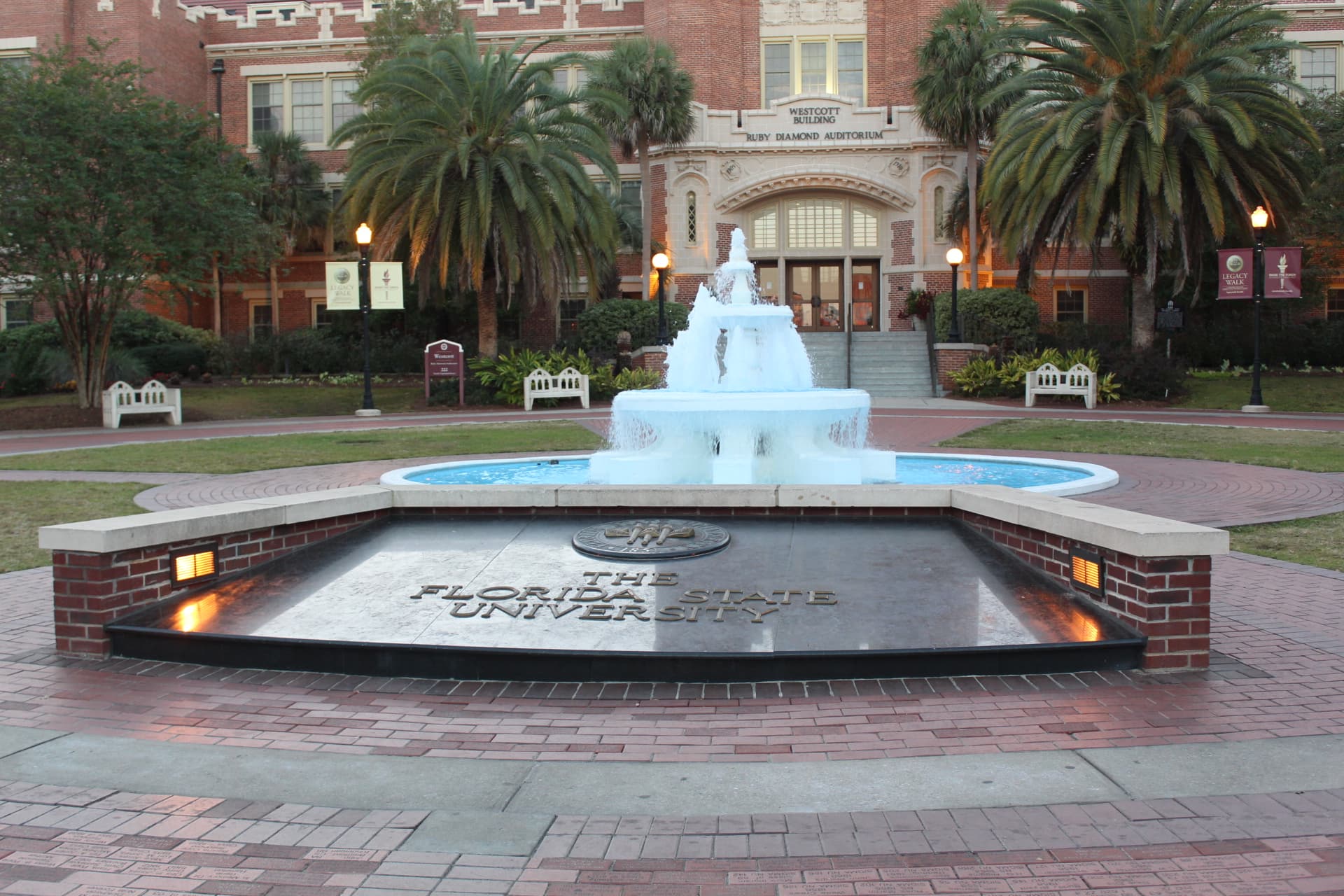 Westcott Fountain at Florida State University campus
